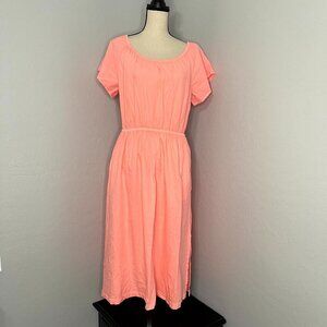 Universal Thread Coral Midi Key Hole Back Dress NWT XL